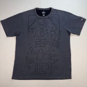 Uniqlo Keith Haring Graphic T-Shirt Men's L Gray SPRZ NY 100% Cotton Pop Art